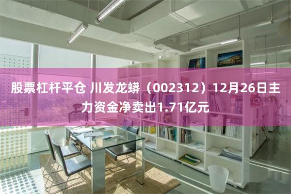 股票杠杆平仓 川发龙蟒（002312）12月26日主力资金净卖出1.71亿元