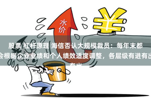 股票 杠杆原理 海信否认大规模裁员：每年末都会根据企业业绩和个人绩效适度调整，各层级有进有出