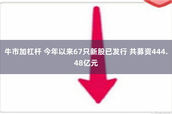 牛市加杠杆 今年以来67只新股已发行 共募资444.48亿元