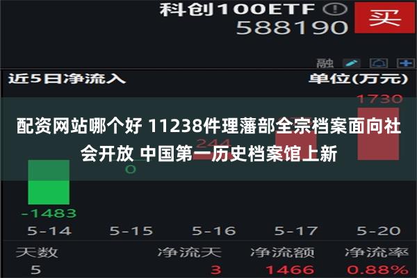 配资网站哪个好 11238件理藩部全宗档案面向社会开放 中国第一历史档案馆上新