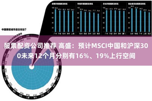 股票配资公司推荐 高盛：预计MSCI中国和沪深300未来12个月分别有16%、19%上行空间